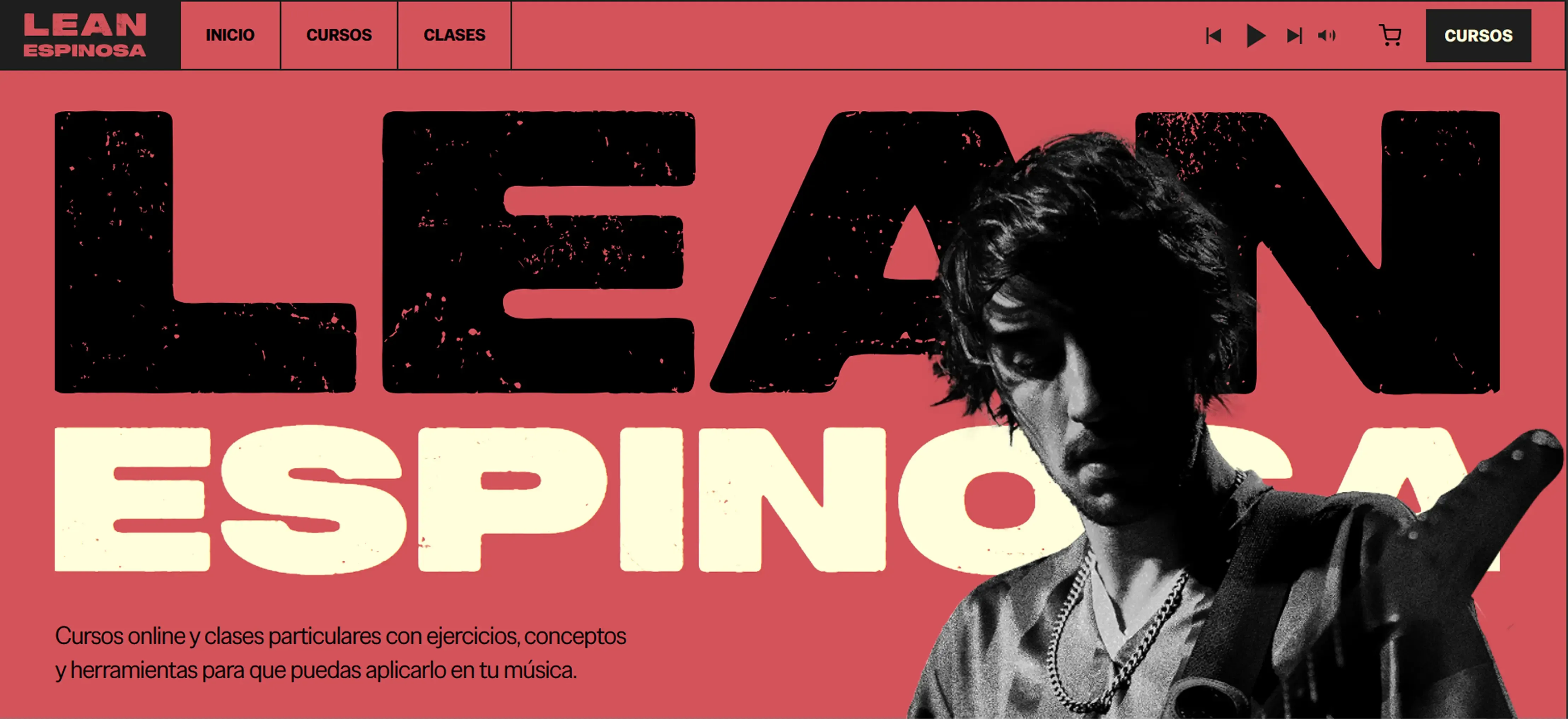 Lean Espinosa: captura 1 del sitio en desktop